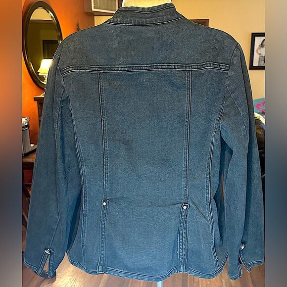 Chic Y2K fitted military denim jacket - Picture 3 of 9